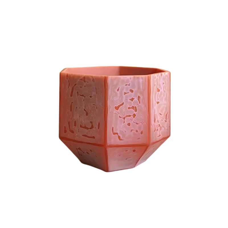 GLS VASE COPPER 18X18XH15