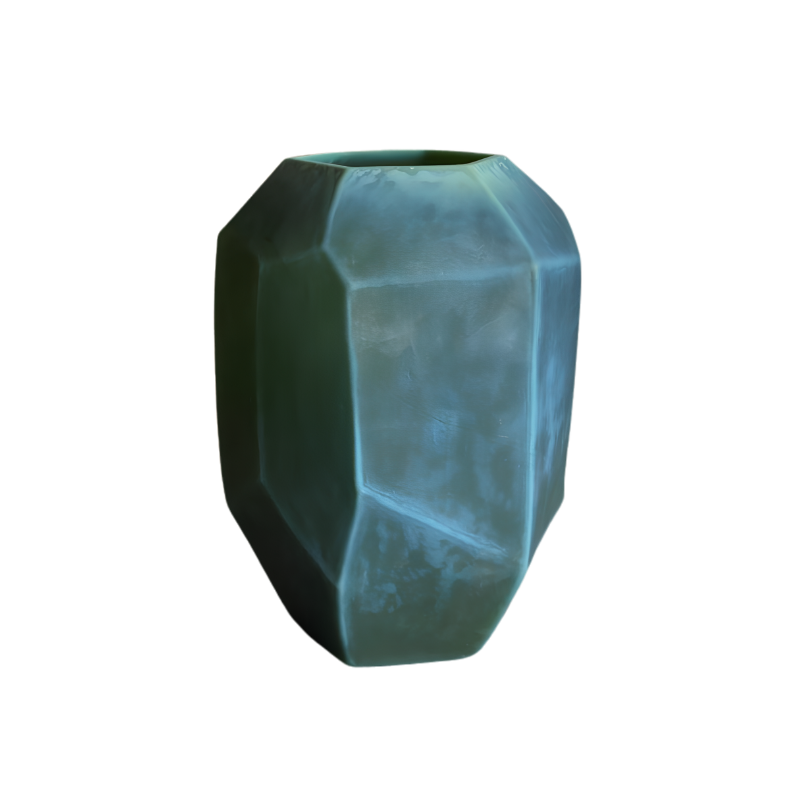 GLS VASE GRN 33X33X47